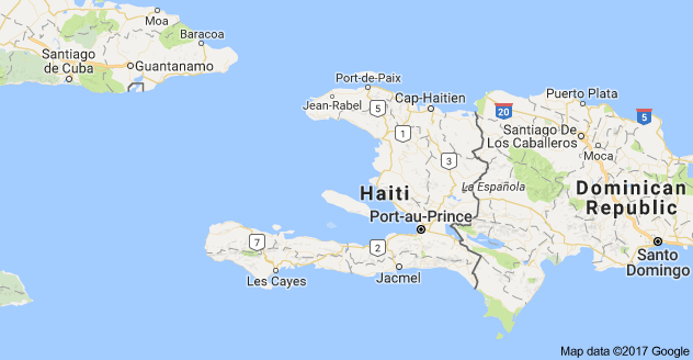 where is haiti on the map?